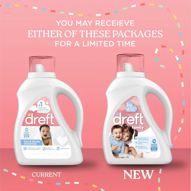 Alt view image 3 of 7 - Dreft Liquid Laundry Detergent for Family, Unscented Laundry Detergent, 42 fl oz, 32 Loads