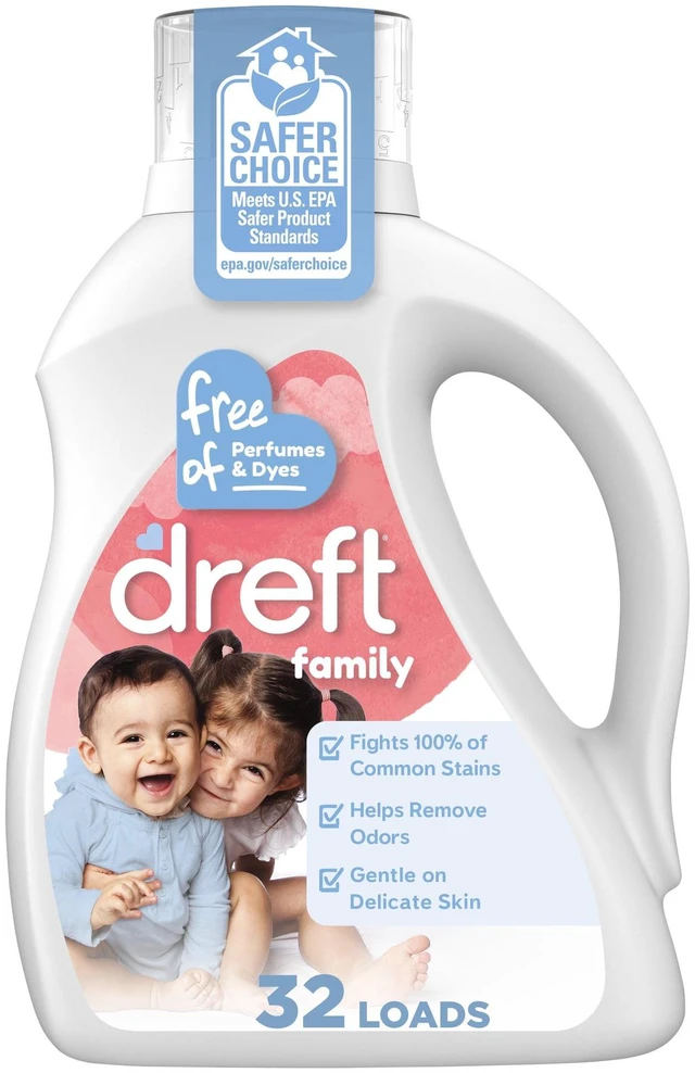 Main image of Dreft Liquid Laundry Detergent for Family, Unscented Laundry Detergent, 42 fl oz, 32 Loads