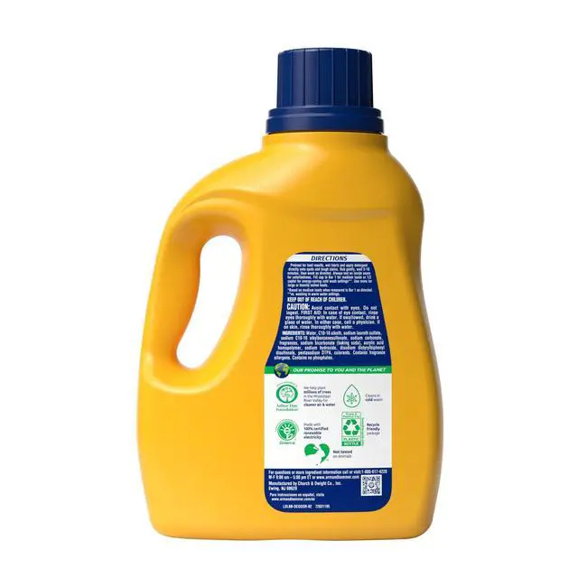Alt view image 3 of 7 - ARM & HAMMER Deep Clean Odor Formula Liquid Laundry Detergent, Radiant Burst, 75 Fl Oz