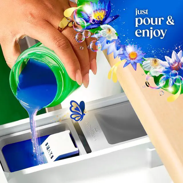 Alt view image 5 of 7 - Gain Plus Laundry Detergent Liquid, Now with Odor Defense + OXI, Waterfall Delight Scent, 60 fl oz, 45 Loads