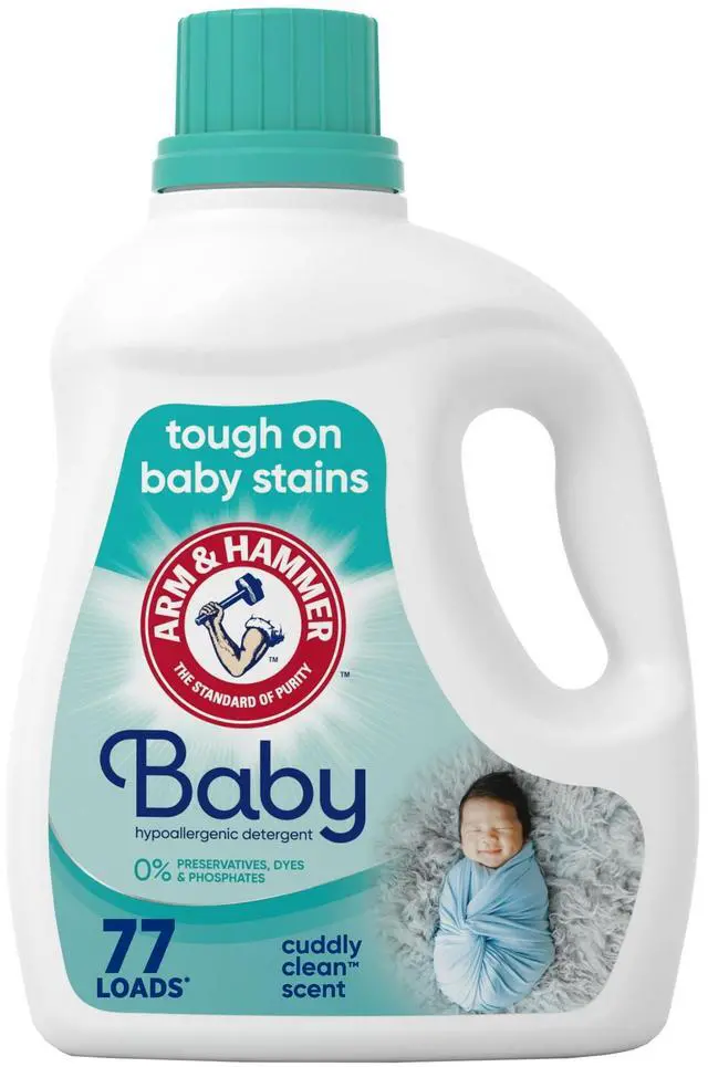 Main image of ARM & HAMMER Baby Laundry Detergent Liquid, Cuddly Clean Scent, 100.5 Fl Oz, 77 Loads