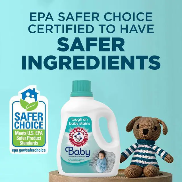 Alt view image 3 of 7 - ARM & HAMMER Baby Laundry Detergent Liquid, Cuddly Clean Scent, 100.5 Fl Oz, 77 Loads