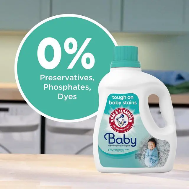 Alt view image 5 of 7 - ARM & HAMMER Baby Laundry Detergent Liquid, Cuddly Clean Scent, 100.5 Fl Oz, 77 Loads