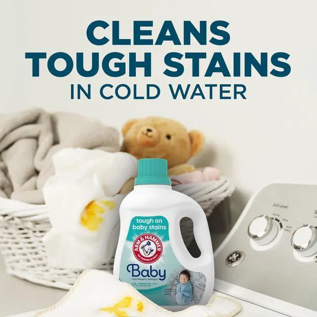 Alt view image 4 of 7 - ARM & HAMMER Baby Laundry Detergent Liquid, Cuddly Clean Scent, 100.5 Fl Oz, 77 Loads
