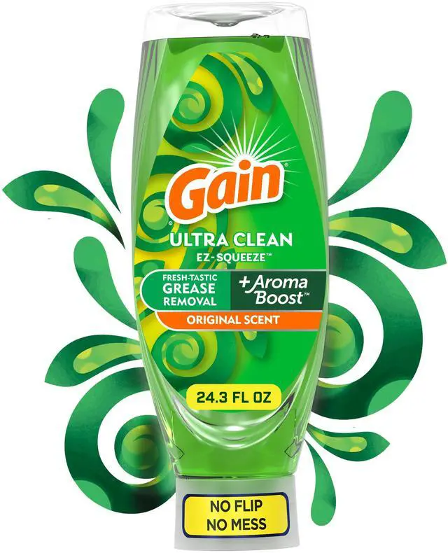Alt view image 7 of 7 - (2 pack) Gain EZ-Squeeze Dishwashing Liquid Dish Soap, Original Scent, 24.30 fl oz