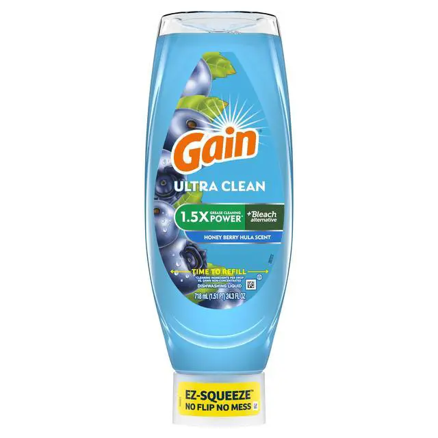 Alt view image 6 of 7 - (2 pack) Gain EZ-Squeeze Dishwashing Liquid Dish Soap, Honeyberry Hula, 24.3 fl oz