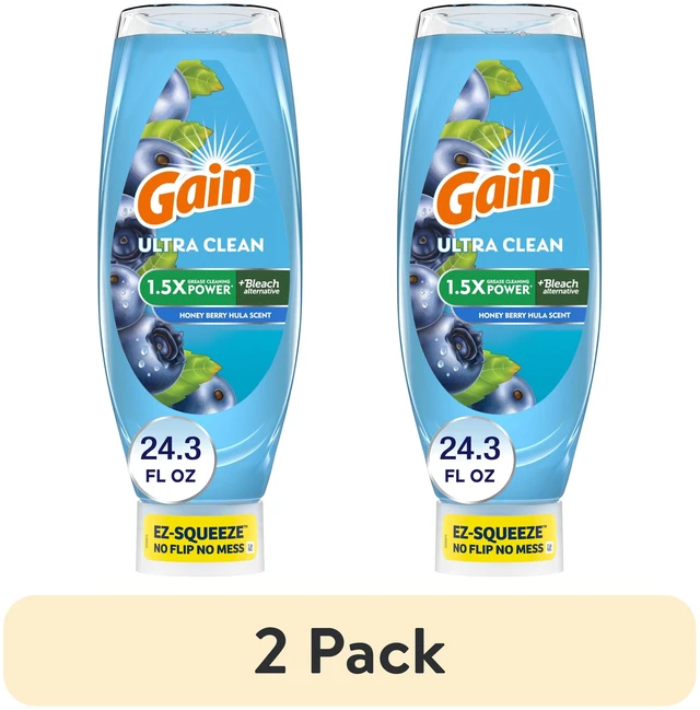 Main image of (2 pack) Gain EZ-Squeeze Dishwashing Liquid Dish Soap, Honeyberry Hula, 24.3 fl oz