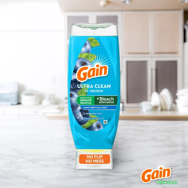 Alt view image 2 of 7 - (2 pack) Gain EZ-Squeeze Dishwashing Liquid Dish Soap, Honeyberry Hula, 24.3 fl oz
