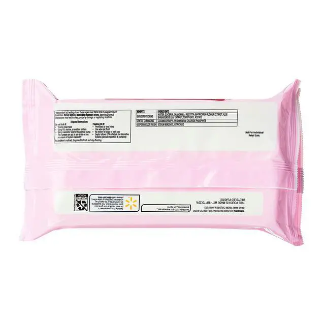 Alt view image 5 of 7 - Equate pH Balanced & Hypoallergenic Sensitive Flushable Wipes, Fragrance Free, 96 Wipes, 2 Pack