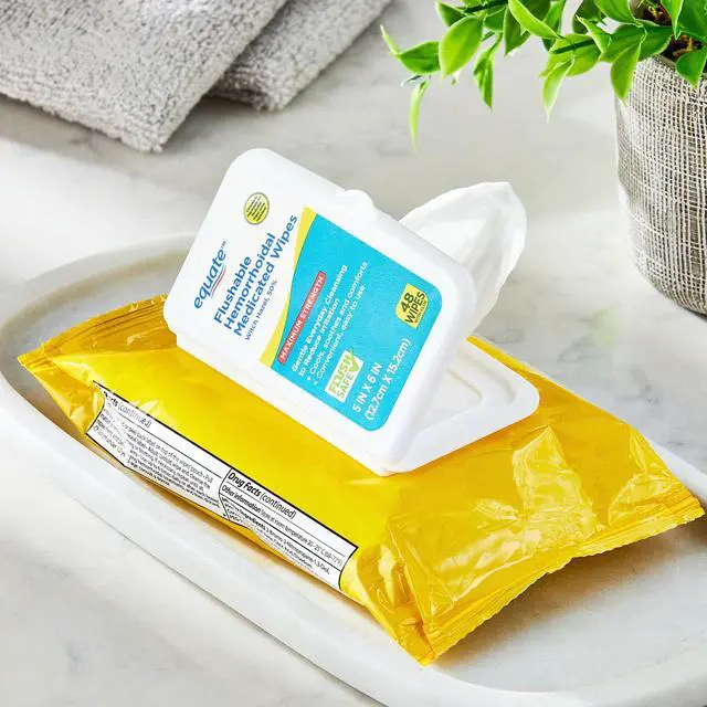 Alt view image 3 of 5 - Equate Witch Hazel Flushable Hemorrhoidal Medicated Wipes, 48 Count