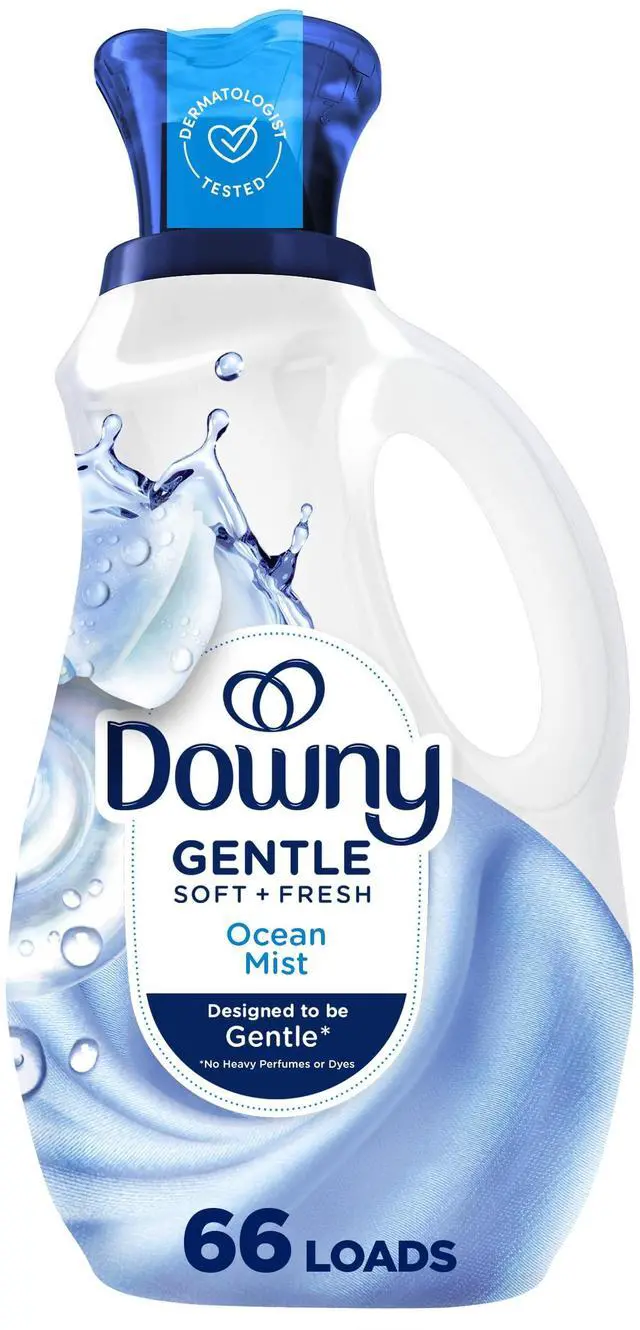 Main image of Downy Gentle Soft + Fresh Liquid Fabric Softener, Ocean Mist Scent, 44 fl oz, 66 Loads