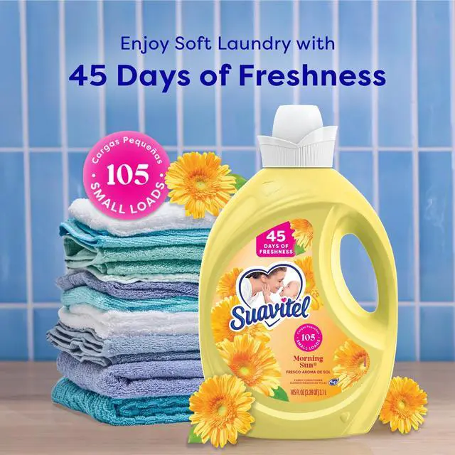 Alt view image 7 of 7 - Suavitel Fabric Conditioner, Liquid Fabric Softener, 45 Days of Freshness, Morning Sun Scent, 105 fl oz