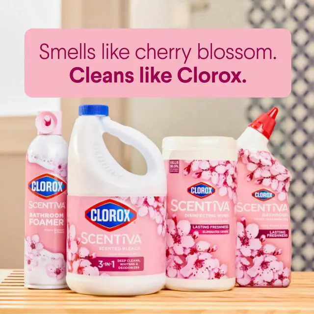 Alt view image 7 of 7 - Clorox Scentiva Disinfecting Wipes, Cherry Blossom and Peach, 75 Count