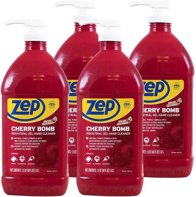 Alt view image 4 of 4 - Zep Cherry Bomb Heavy-Duty Hand Cleaner, Cherry Blossom Scent, 48 fl oz