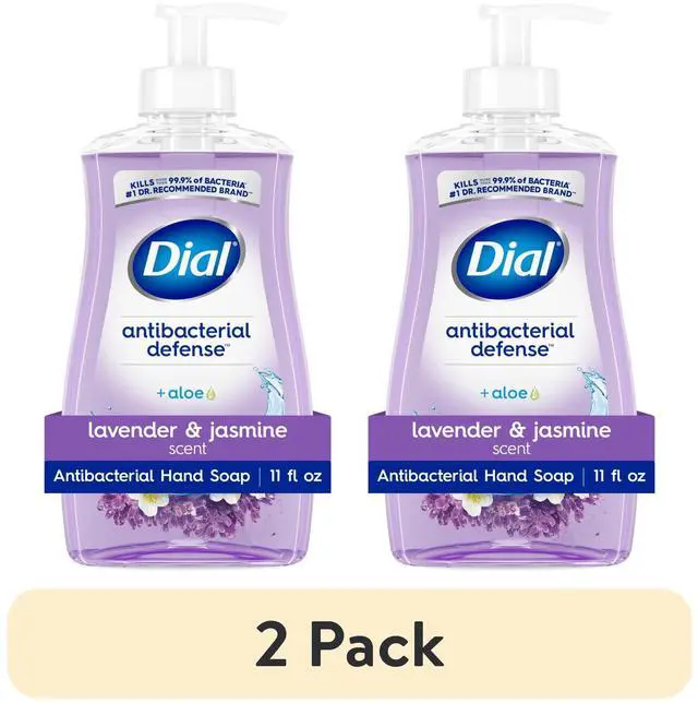 Main image of (2 pack) Dial Antibacterial Defense Lavender & Jasmine Liquid Hand Soap, 11 fl oz