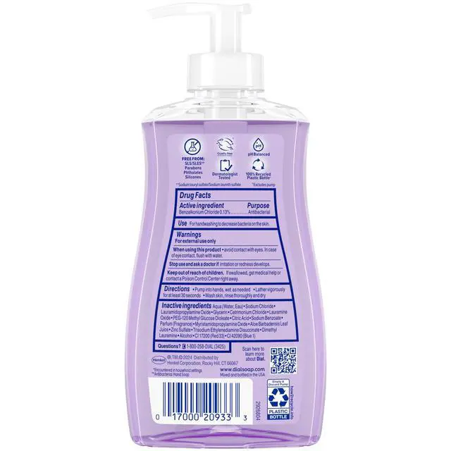 Alt view image 6 of 7 - (2 pack) Dial Antibacterial Defense Lavender & Jasmine Liquid Hand Soap, 11 fl oz