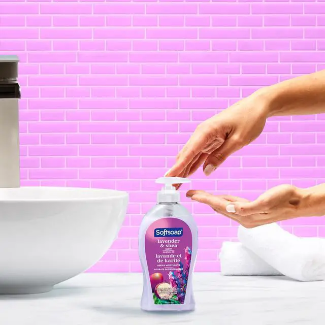 Alt view image 4 of 5 - (2 pack) Softsoap Liquid Hand Soap, Kitchen and Bathroom Hand Soap, Lavender and Shea, 11.25 Fluid Ounce Bottle
