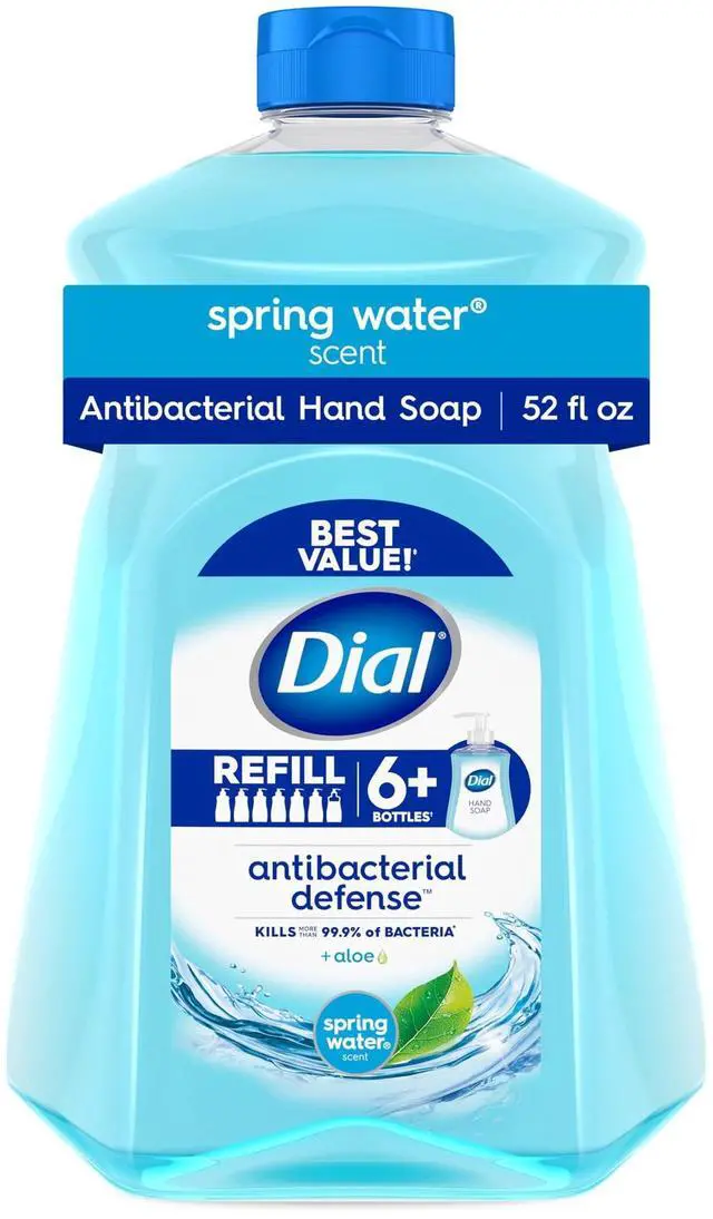 Main image of Dial Antibacterial Defense Spring Water Liquid Hand Soap Refill, 52 fl oz