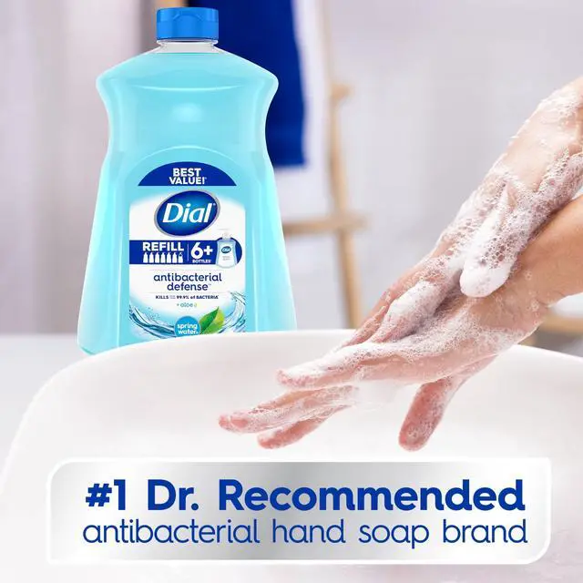Alt view image 5 of 6 - Dial Antibacterial Defense Spring Water Liquid Hand Soap Refill, 52 fl oz
