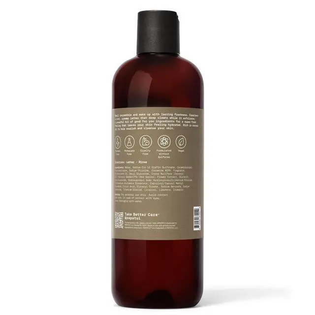 Alt view image 6 of 6 - Papatui, Men's Body Wash, Cedar Sport, Exfoliating, Hydrating, Made with Coconut Oil, 18 oz, Dermatologist-Tested, Sulfate-Free