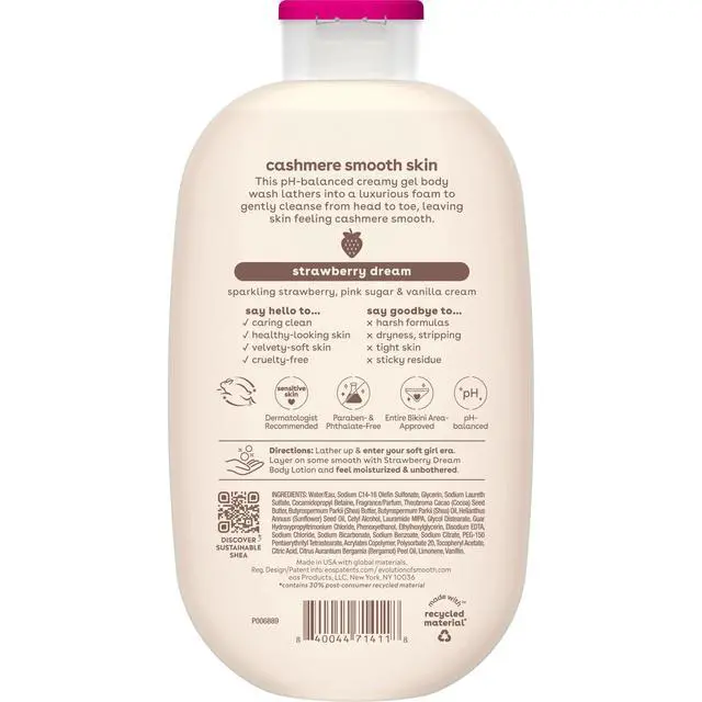 Alt view image 6 of 6 - eos Shea Better Cashmere Body Wash - Strawberry Dream - 16 fl oz