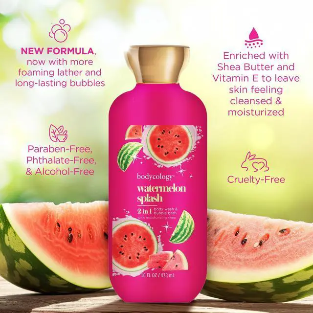 Alt view image 3 of 6 - Bodycology Watermelon Splash 2-in-1 Body Wash and Bubble Bath, 16 fl oz