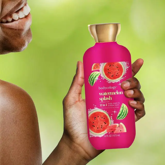 Alt view image 6 of 6 - Bodycology Watermelon Splash 2-in-1 Body Wash and Bubble Bath, 16 fl oz