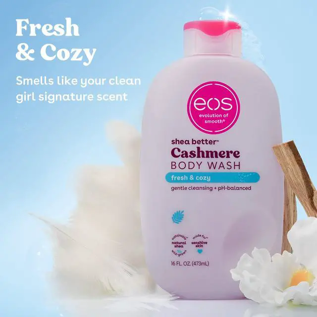 Alt view image 4 of 6 - eos Shea Better Cashmere Body Wash - Fresh & Cozy, Creamy Gel Formula, 16 fl oz.