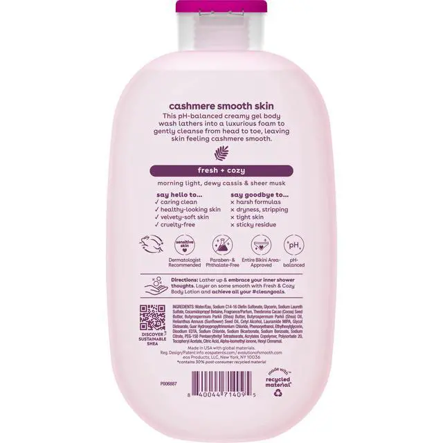 Alt view image 6 of 6 - eos Shea Better Cashmere Body Wash - Fresh & Cozy, Creamy Gel Formula, 16 fl oz.