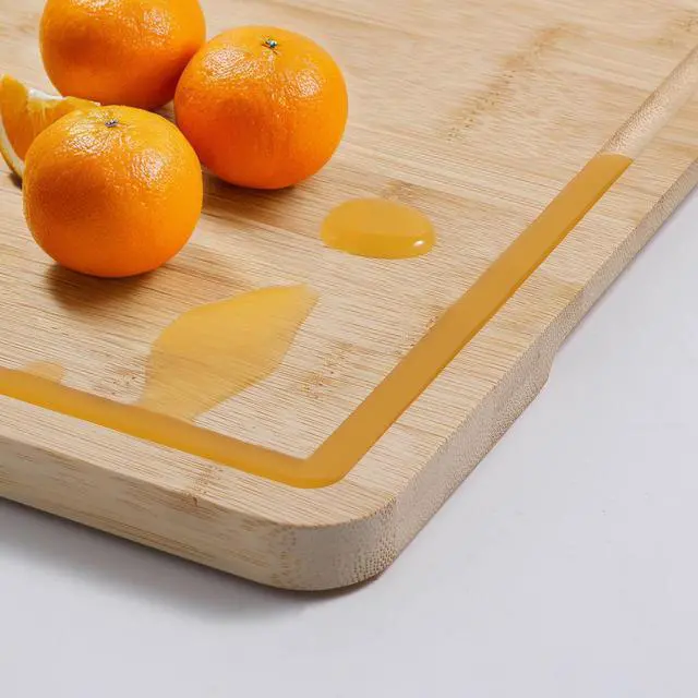 Alt view image 2 of 6 - Mainstays Bamboo Cutting Board, 8.5 x 11, with Juice Groove and Non-Slip Feet