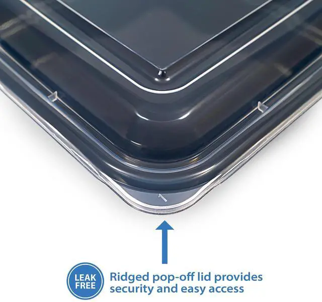 Alt view image 3 of 7 - Mainstays 10-Piece (5 Containers + 5 Lids) 8-Cup Tall Square Meal Prep, BPA-Free, Microwave & Dishwasher Safe