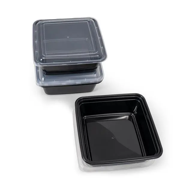 Alt view image 5 of 7 - Mainstays 10-Piece (5 Containers + 5 Lids) 8-Cup Tall Square Meal Prep, BPA-Free, Microwave & Dishwasher Safe
