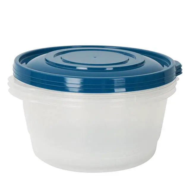Alt view image 7 of 7 - Mainstays Semi Durable Round 15.7 Cup Food Storage Container, Plastic, 3 Pack, Ideal Use for Meal Prep, Batch Cooking, or Bulk Storage