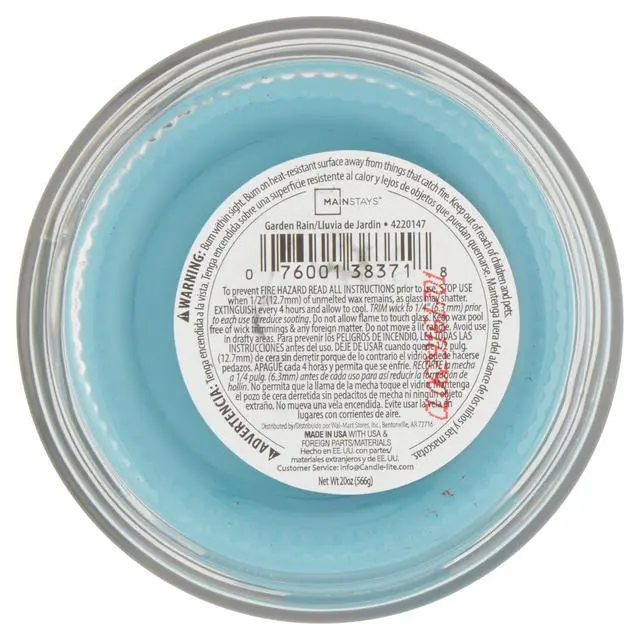 Alt view image 5 of 6 - Mainstays Garden Rain Single-Wick Scented Glass Jar Candle, 20 oz