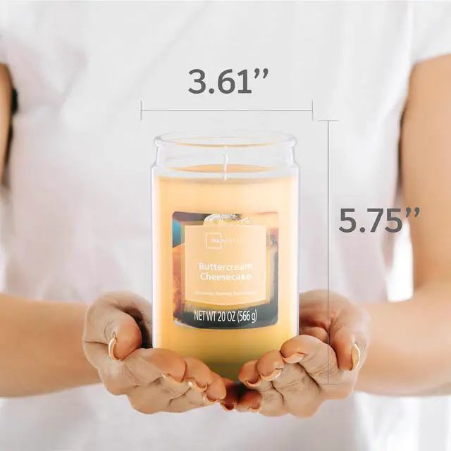 Alt view image 4 of 5 - Mainstays Buttercream Cheesecake Single-Wick Scented Jar Candle, 20 oz