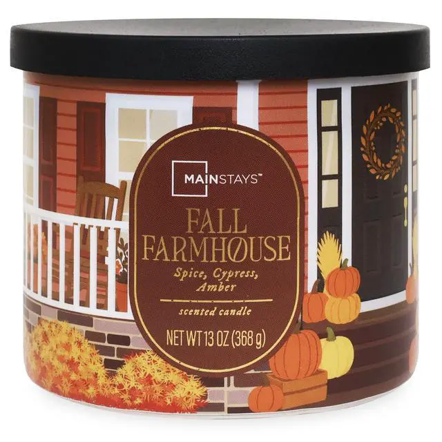 Alt view image 6 of 6 - Mainstays 3-Wick Fall Farmhouse Scented Candle, 13-Ounce