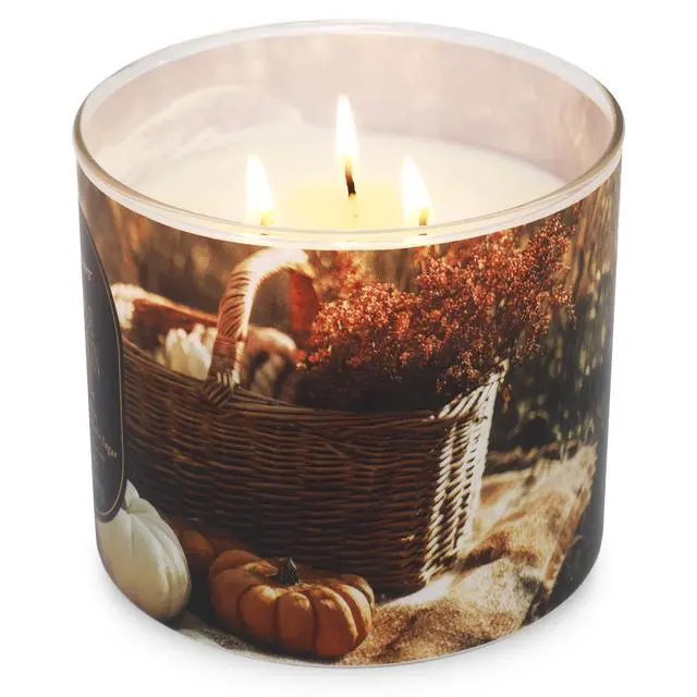 Alt view image 6 of 6 - Mainstays 3-Wick Maple Pumpkin Latte Scented Candle, 13 Ounce