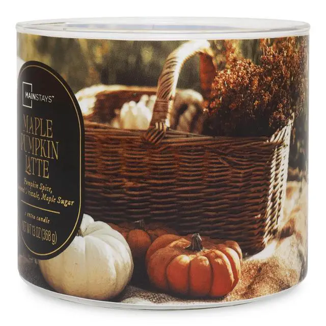 Alt view image 5 of 6 - Mainstays 3-Wick Maple Pumpkin Latte Scented Candle, 13 Ounce