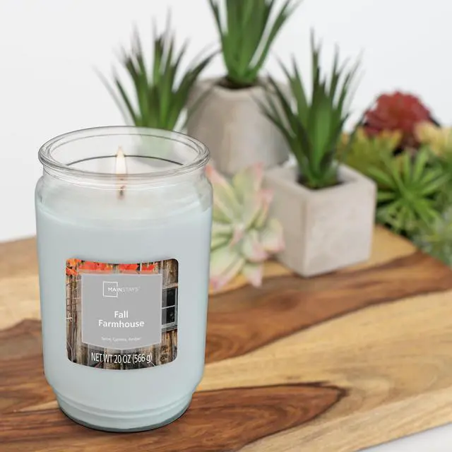 Alt view image 3 of 5 - Mainstays Fall Farmhouse Scented Single Wick Jar Candle, 20 oz