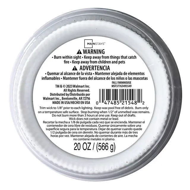 Alt view image 5 of 5 - Mainstays Fall Farmhouse Scented Single Wick Jar Candle, 20 oz