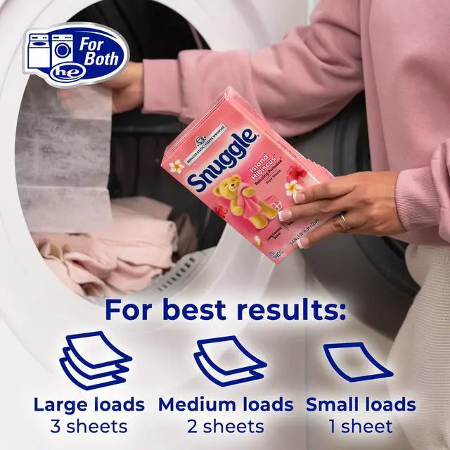 Alt view image 2 of 7 - Snuggle Island Hibiscus Relaxing Paradise Dryer Sheets, 80 Count