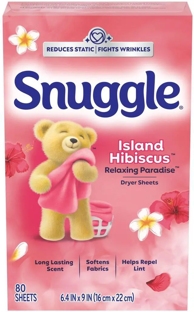 Main image of Snuggle Island Hibiscus Relaxing Paradise Dryer Sheets, 80 Count