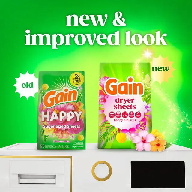 Alt view image 3 of 7 - Gain Dryer Sheets, Happy Hibiscus Scent, 110 Count