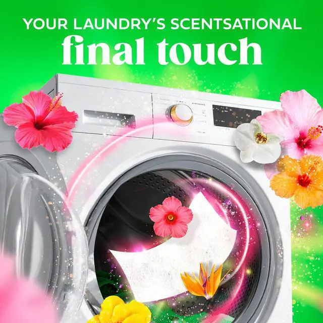Alt view image 4 of 7 - Gain Dryer Sheets, Happy Hibiscus Scent, 110 Count