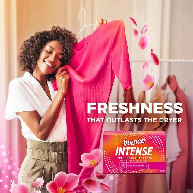 Alt view image 6 of 6 - Bounce Dryer Sheets, Intense Scent Boosting, Vibrant Bloom Scent, 60 Count