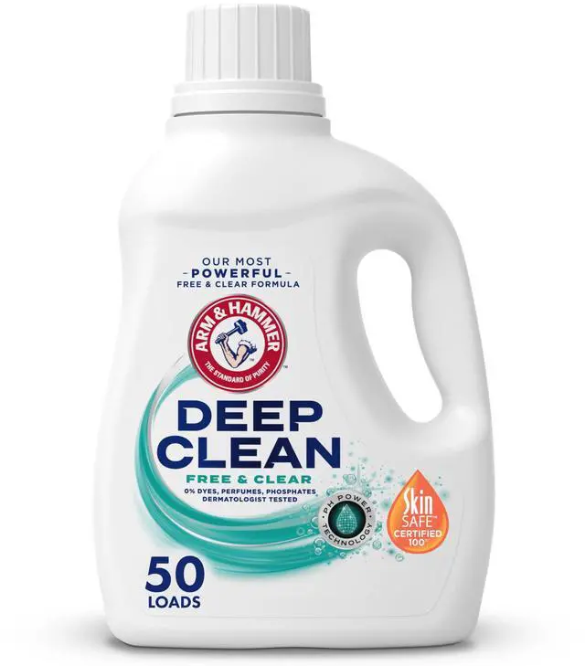 Main image of ARM & HAMMER Deep Clean Free & Clear Liquid Laundry Detergent, 75 Fl oz, 50 Loads