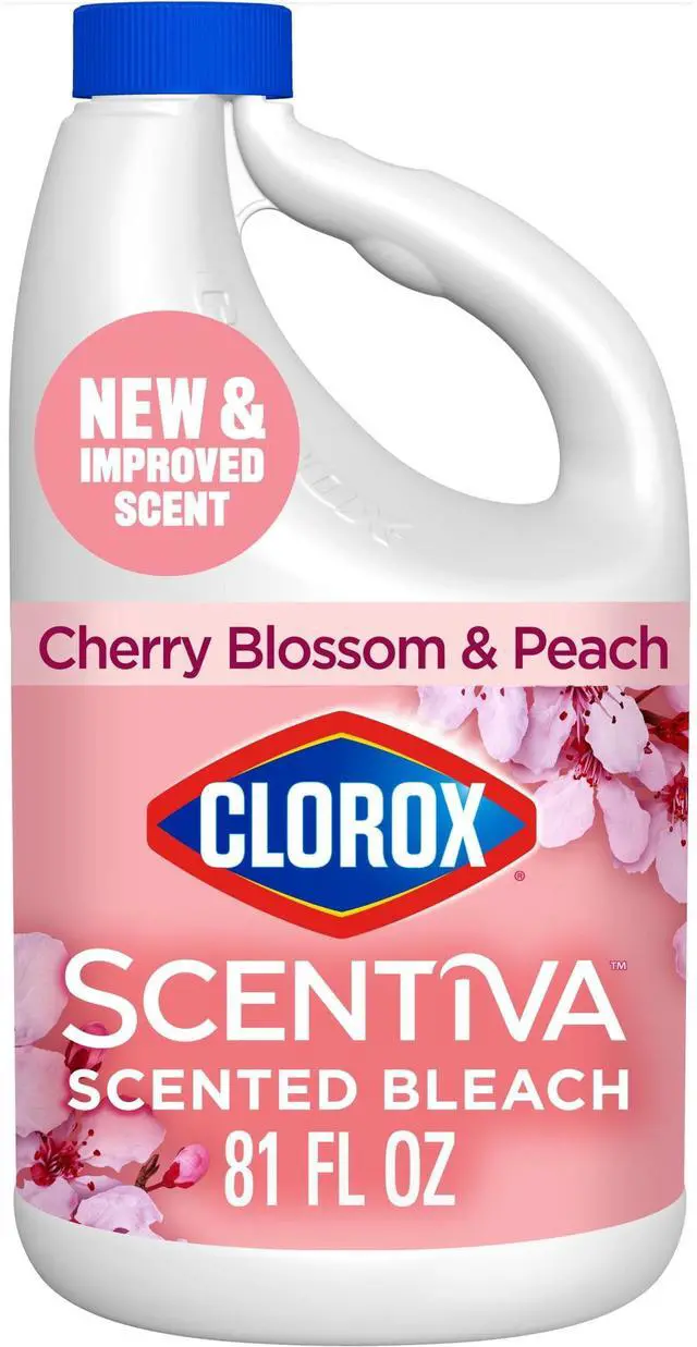 Main image of Clorox Scentiva Scented Bleach, Cherry Blossom & Peach, 81 fl oz