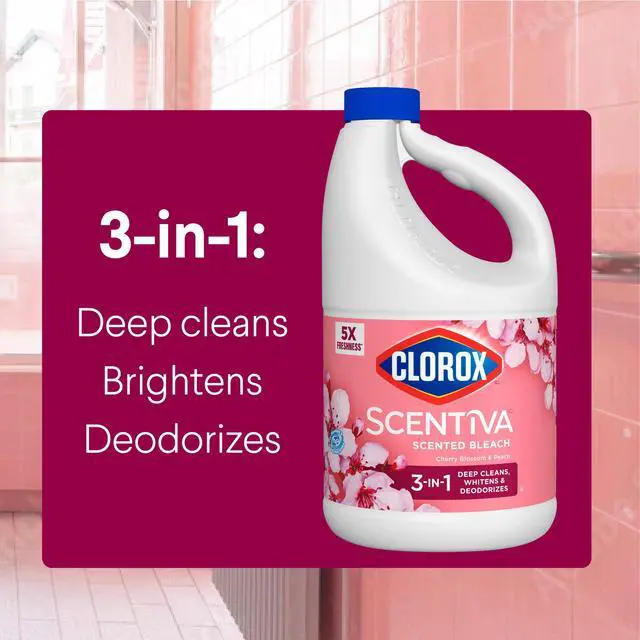 Alt view image 2 of 7 - Clorox Scentiva Scented Bleach, Cherry Blossom & Peach, 81 fl oz