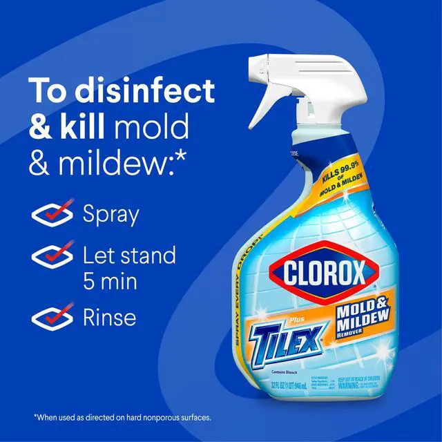 Alt view image 2 of 6 - Clorox Mold & Mildew Remover Plus Tilex Bathroom Cleaner Spray, 32 fl oz