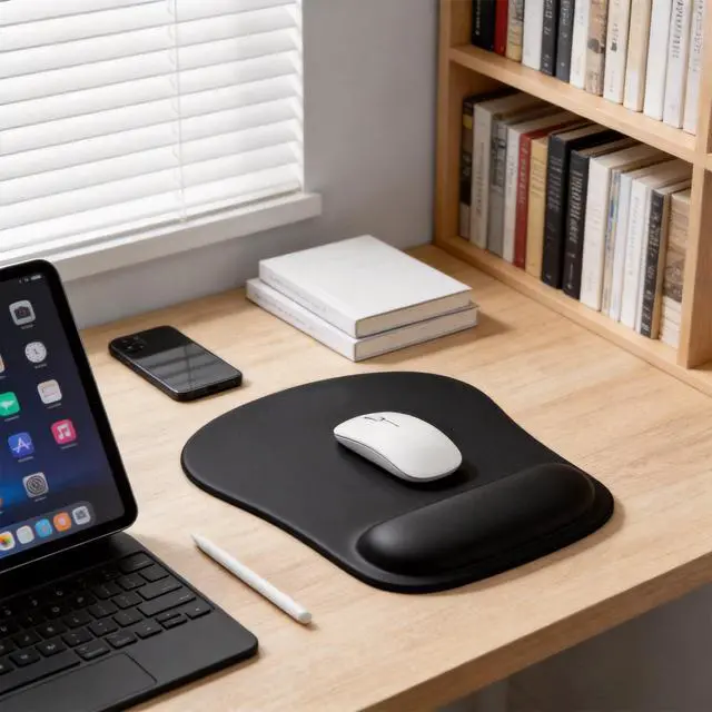 Alt view image 6 of 6 - Mouse Pad with Wrist Support, Ergonomic Computer Mouse Pad Relief Carpal Tunnel Pain, Non-Slip Mouse Pad for desk, Laptop, Office & Home